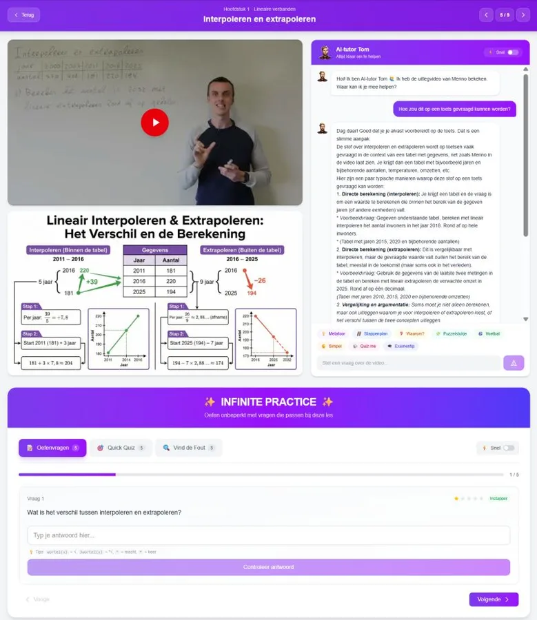 LinkedIn-bijdrage van Tom Naberink: Nieuw: Math with Menno & AI-tutor Tom