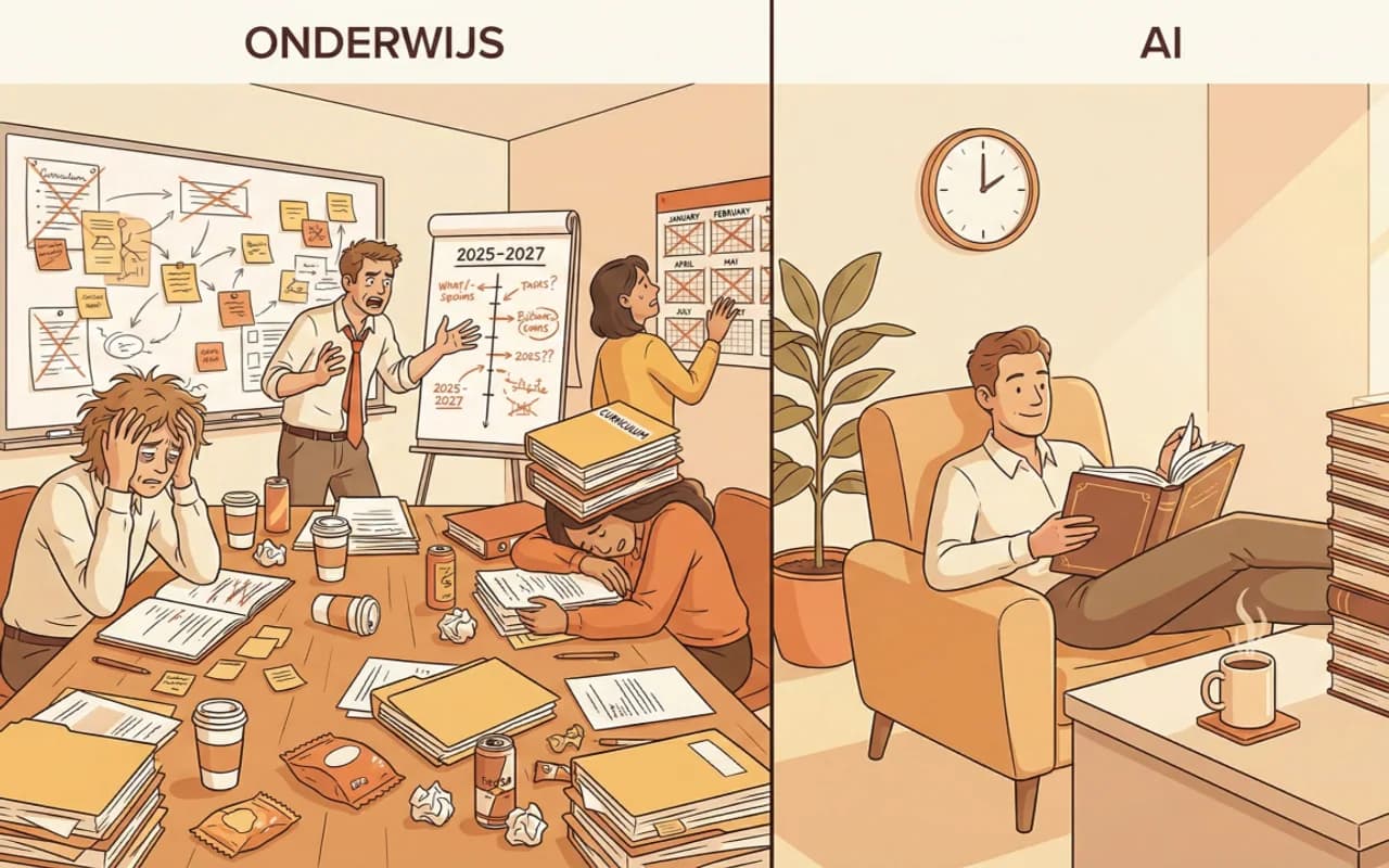 LinkedIn-bijdrage van Marcel Mutsaarts: Scholen gaan zelf lesboeken ontwikkelen. Maar wat als AI dat al kan?