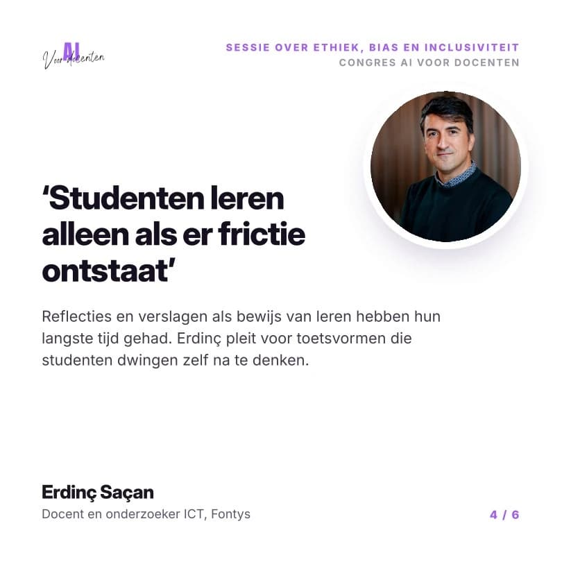 Erdinç Saçan over toetsvormen die studenten dwingen zelf na te denken